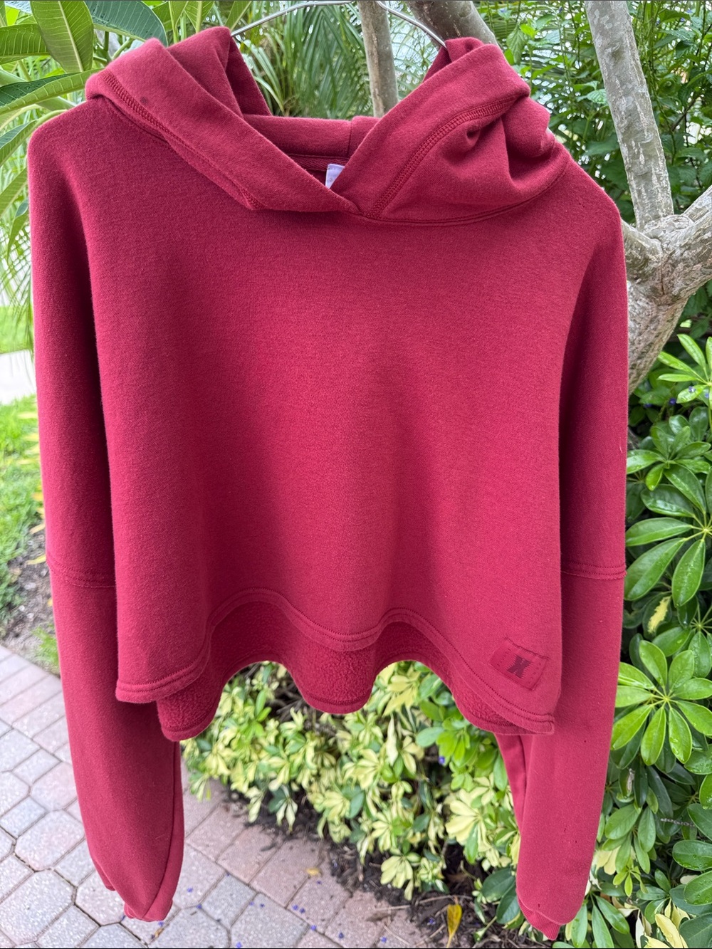 Savage X Fenty Crop Hoodie Sweatshirt Sz L